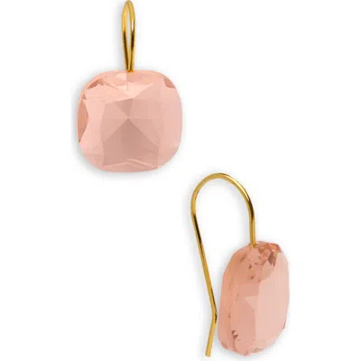 Saachi Floating Crystal Drop Earrings In Pink