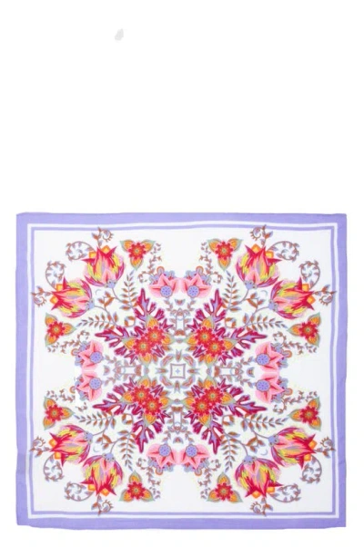Saachi Floral Blooms Scarf In Lilac
