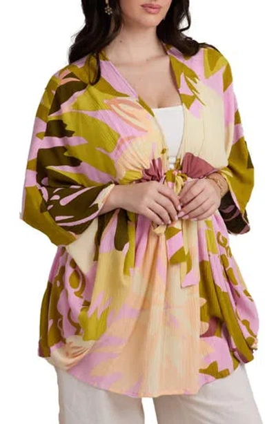 Saachi Floral Caftan In Multi