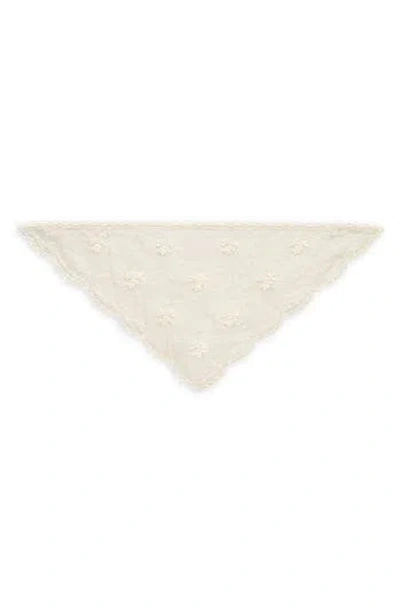 Saachi Floral Embroidered Traingle Bandana In Red