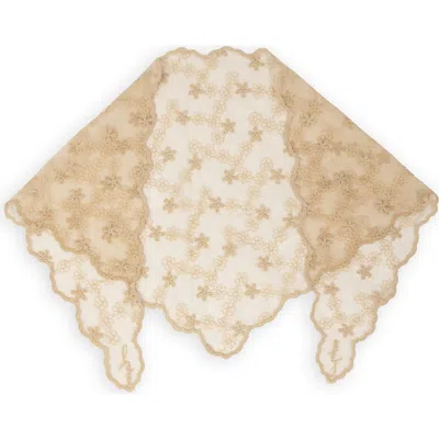 Saachi Floral Lace Bandana In Brown