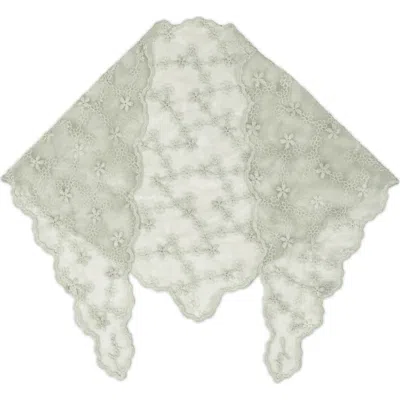 Saachi Floral Lace Bandana In Green