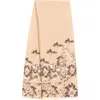 Saachi Floral Pattern Reversible Scarf In Light Beige/brown
