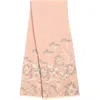 Saachi Floral Pattern Reversible Scarf In Pink/beige