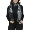 Saachi Floral Reversible Scarf In Black