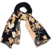 Saachi Floral Reversible Scarf In Black