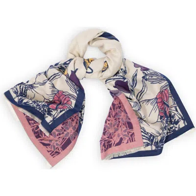 Saachi Floral Reversible Scarf In Multi