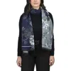 Saachi Floral Reversible Scarf In Navy