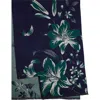 Saachi Floral Reversible Scarf In Navy