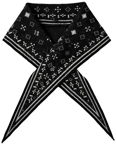 Saachi Foulard Knit Triangle Scarf In Black