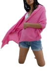 Saachi Gauze Cotton Scarf In Pink