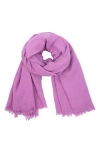 Saachi Gauze Cotton Scarf In Purple
