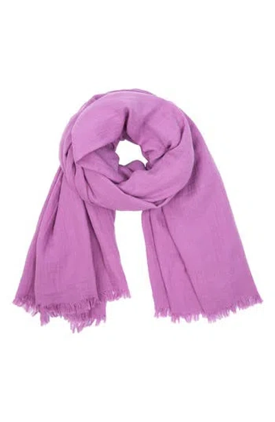 Saachi Gauze Cotton Scarf In Purple