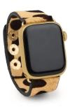 Saachi Genuine Calf Hair Apple Watch® Watchband In Gold