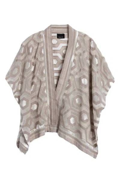 Saachi Geo Poncho In Cream