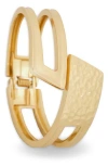 Saachi Geometric Hinged Bypass Bracelet In Gold