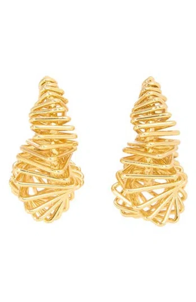 Saachi Geometric Triangle Hoop Earrings In Gold