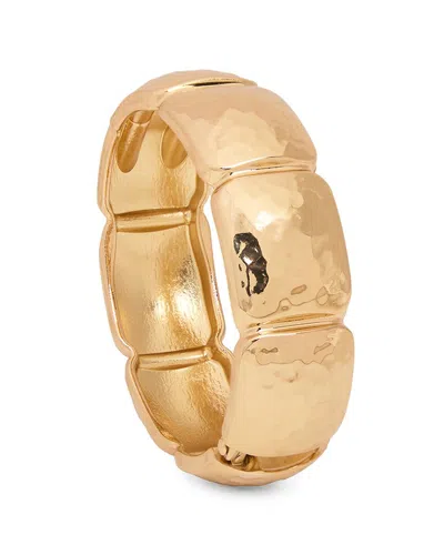 Saachi Gilded Hammered Hinged Cuff Bracelet