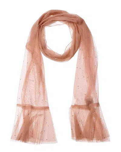 Saachi Glamazon Sheer Crystal Scarf In Neutral