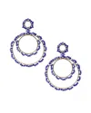 Saachi Paradise Beaded Double Hoop Drop Earrings