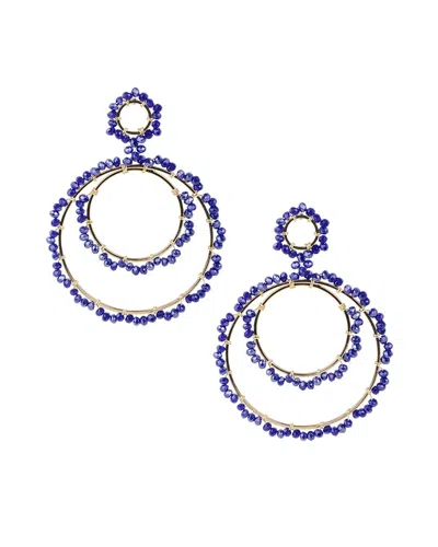 SAACHI SAACHI GLAMOUR BEADED HOOPS