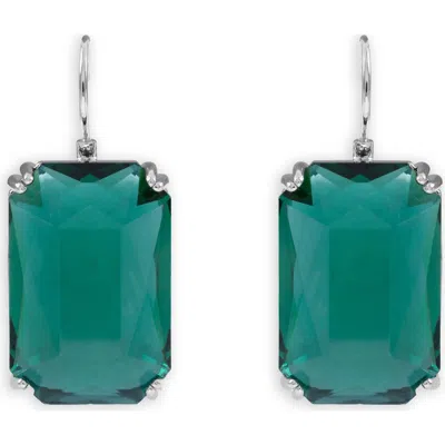Saachi Glass Drop Earrings In Green