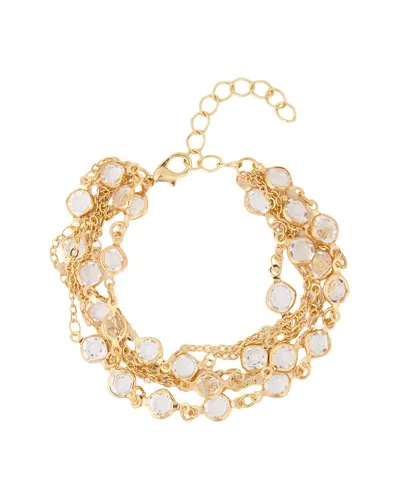 Saachi Glass Multi Layer Bracelet In Transparent