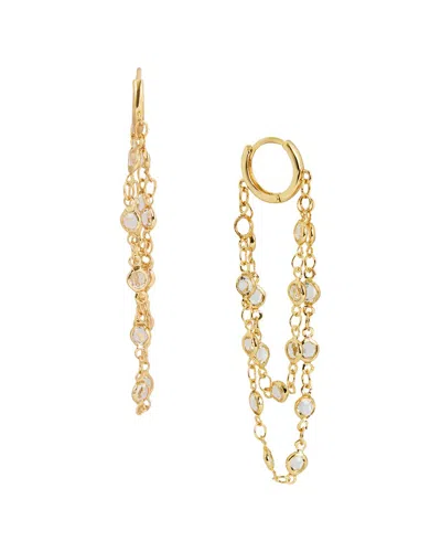 Saachi Glass Multi Layer Earrings In Gold