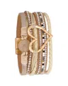 Saachi Golden Heart Druzy Bracelet In Gold