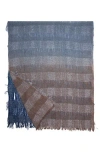 Saachi Gradient Stripe Fringe Scarf In Blue