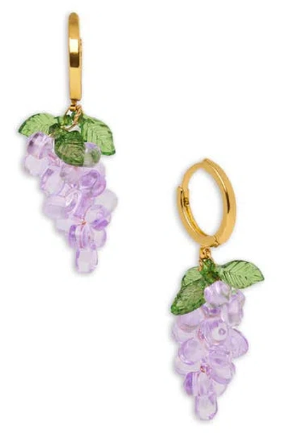 Saachi Grape Cluster Huggie Earrings In Multi