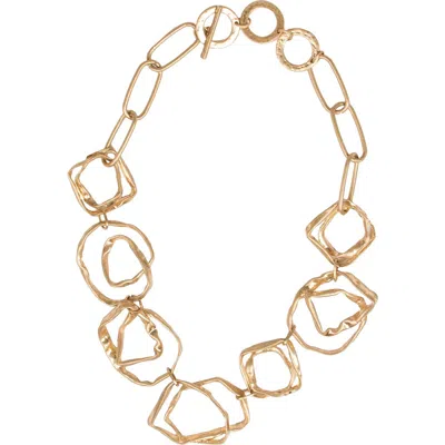Saachi Hand Hewn Necklace In Gold