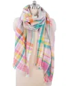 Saachi Happy Plaid Wool-blend Scarf In Multi