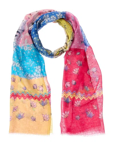 SAACHI SAACHI HAPPY SPRING LINEN-BLEND SCARF