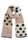 Saachi Heart Colorblock Oversize Scarf In Pink