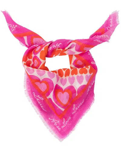 Saachi Heart Print Bandana In Pink