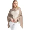 Saachi Heart Silk & Cashmere Poncho In Brown