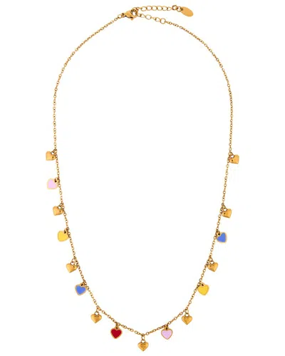 Saachi Heart Station Chain Necklace In Gold