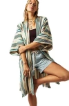 Saachi Ikat Stripe Cardigan In Blue