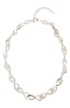 Saachi Infinity Link Collar Necklace In Silver