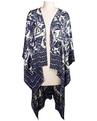Saachi Kasper Woodblock Kimono In Blue