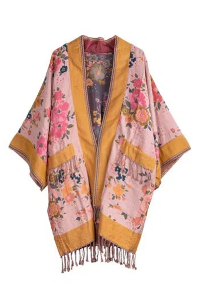 Saachi Kirkville Floral Duster In Pink/mustard