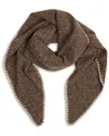Saachi Knitted Triangle Shawl In Brown