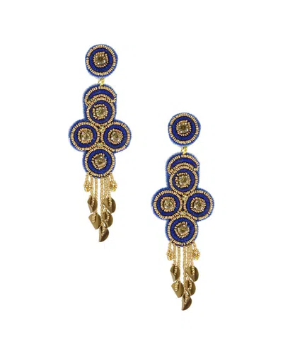 Saachi Lavasa Statement Earrings In Blue
