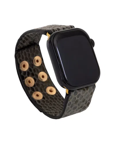 Saachi Leather Apple Watch Band In Black