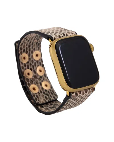 Saachi Leather Apple Watch Band In Black