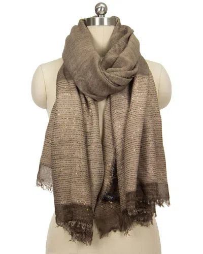 Saachi Lenox Shimmering Scarf In Brown