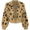 Saachi Leopard Spot Embellished Cardigan In Brown