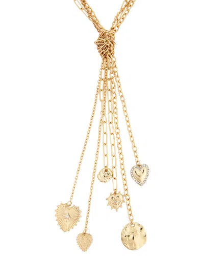 Saachi Long Charm Necklace In Gold
