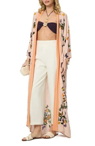 Saachi Longline Duster In Pink